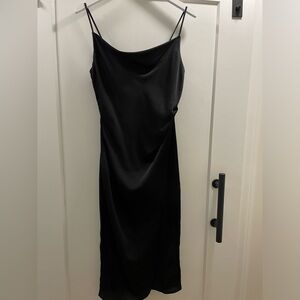 Black slip dress
